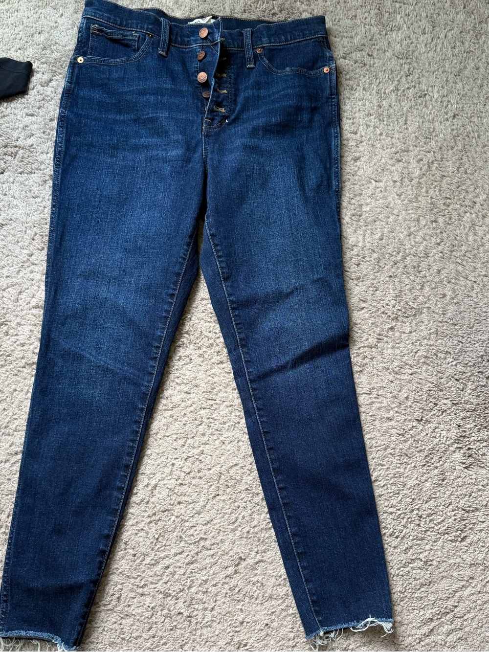 Madewell Dark Blue Skinny Button-Fly Jeans